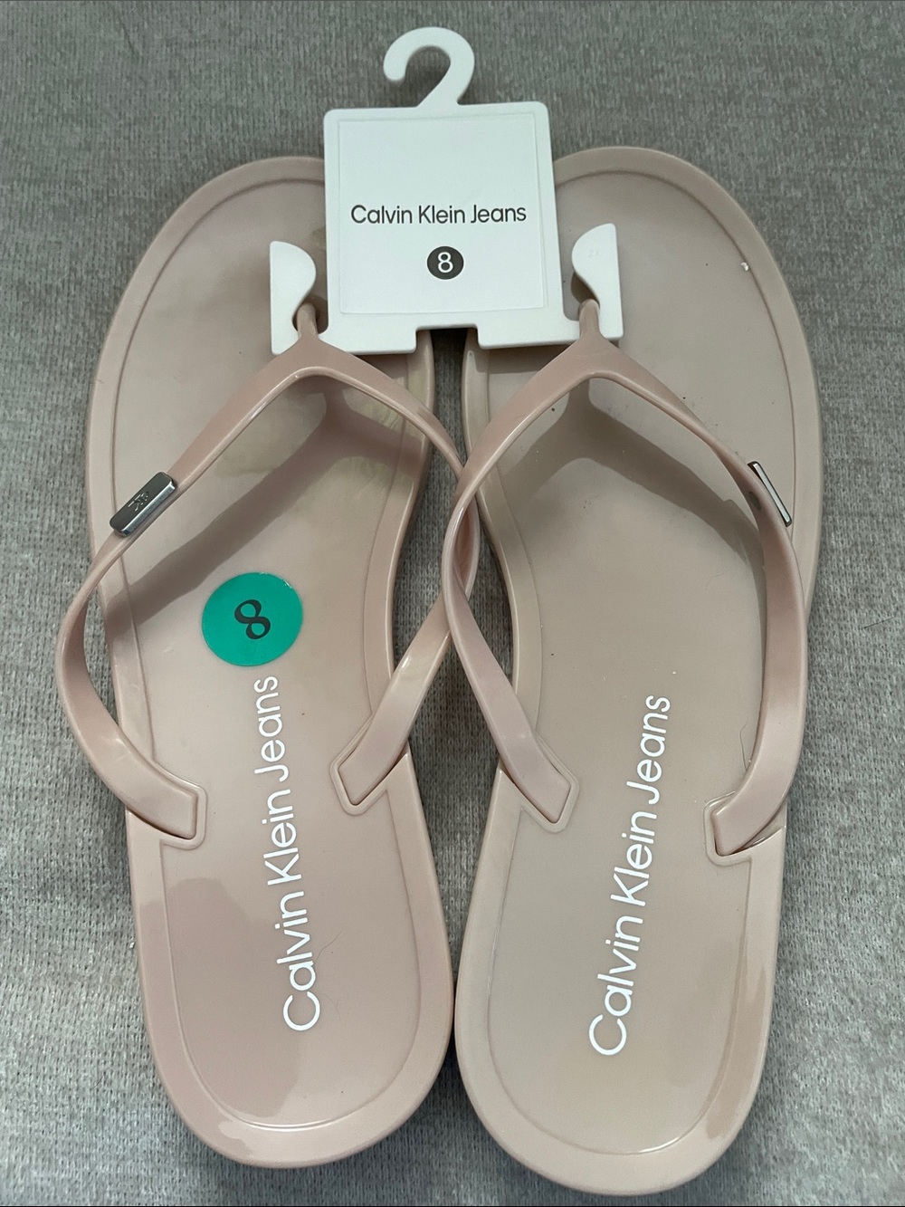 Calvin Klein Jeans Women's Blush Pink Slip-On Flip Flop Sandals size 8